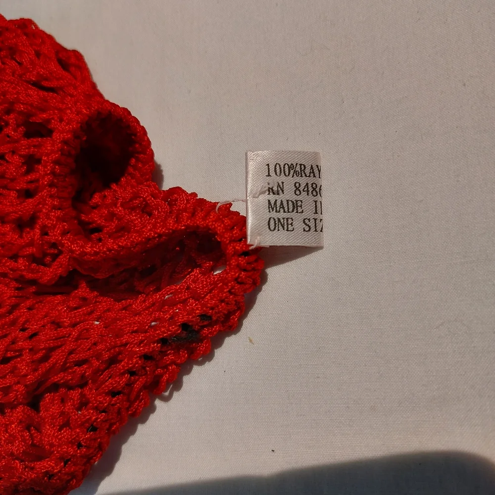 Red Crochet Hair Net Snood And 200 Hairpins New